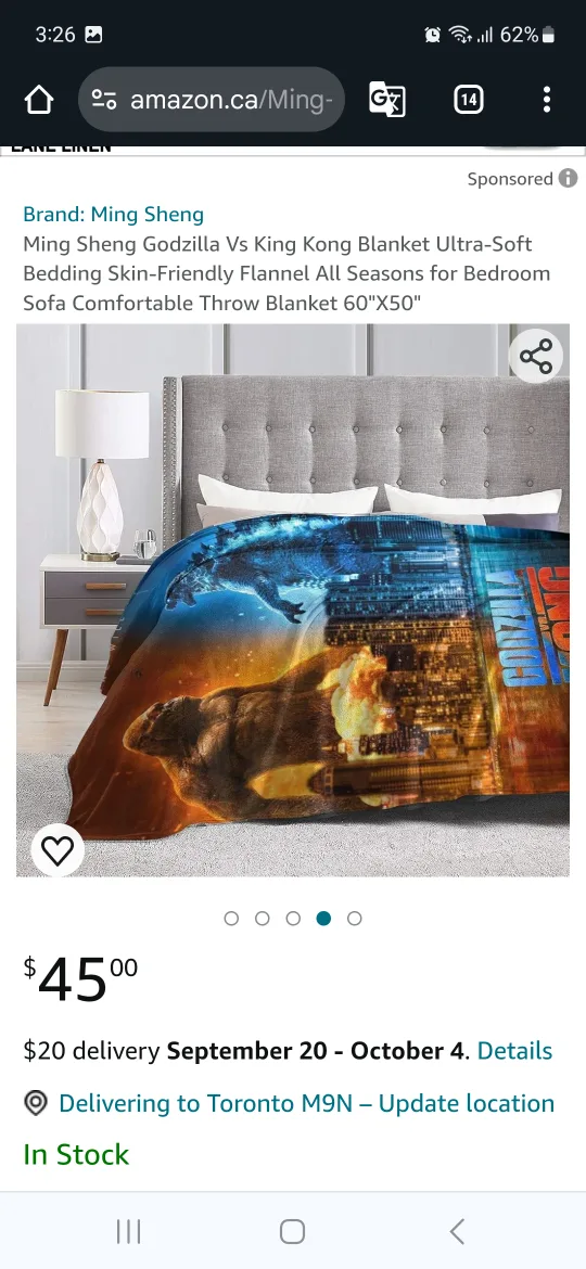 Godzilla Vs King Kong Flannel Throw Blanket image indicator(4)