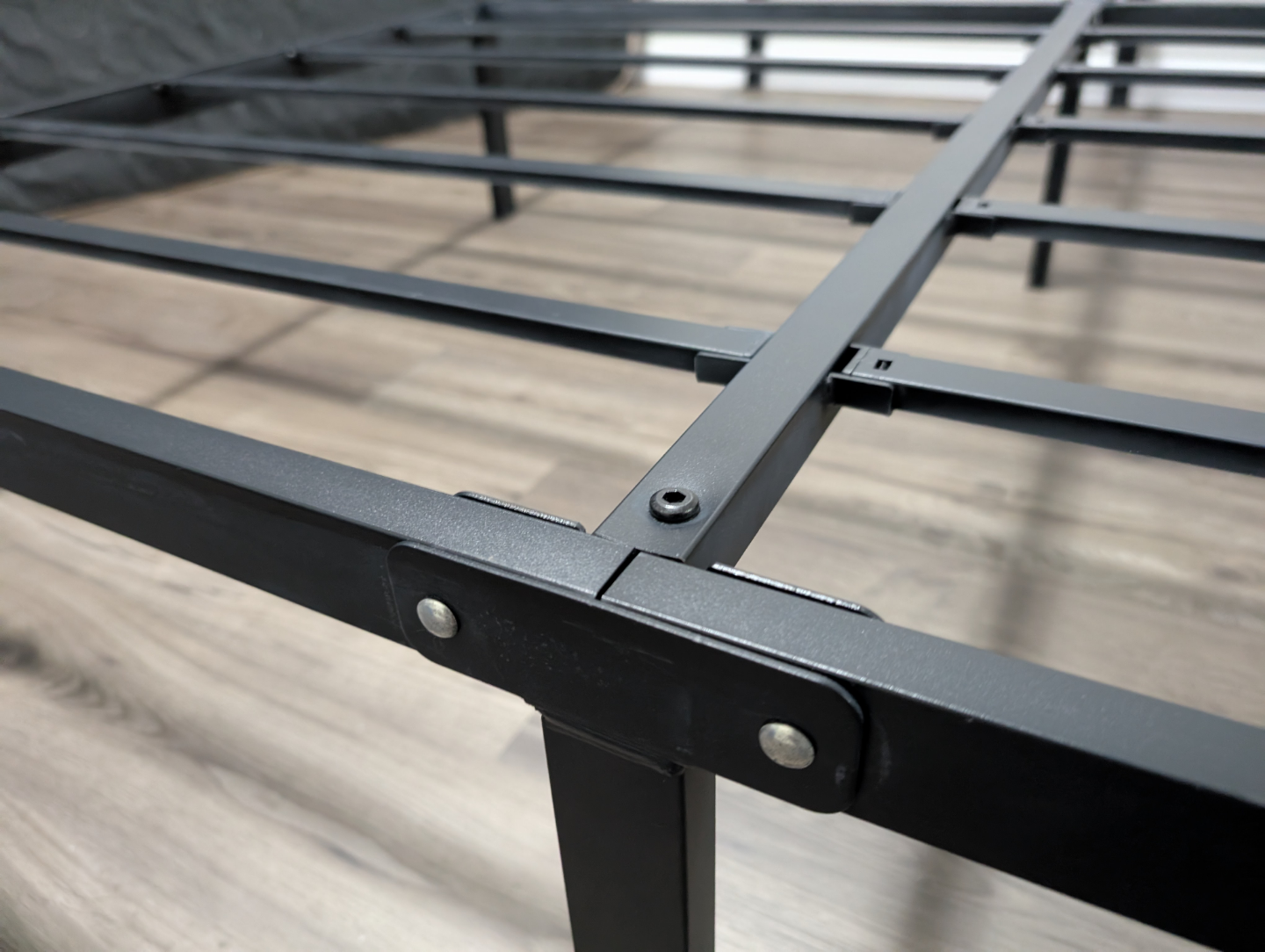 Queen Bed Frame, metal no bid spring needed. - photo 2