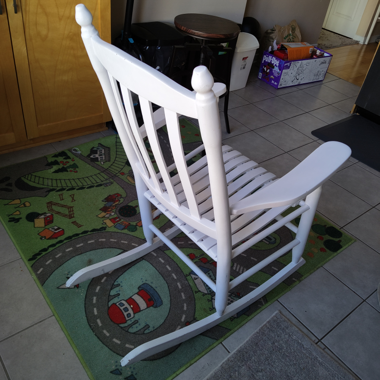 White Wooden Rocking Chair - photo 4