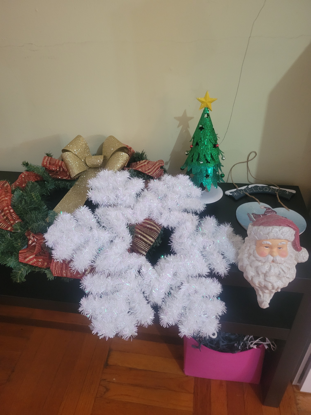 Christmas Decorations Bundle: Wreath, Snowflake,