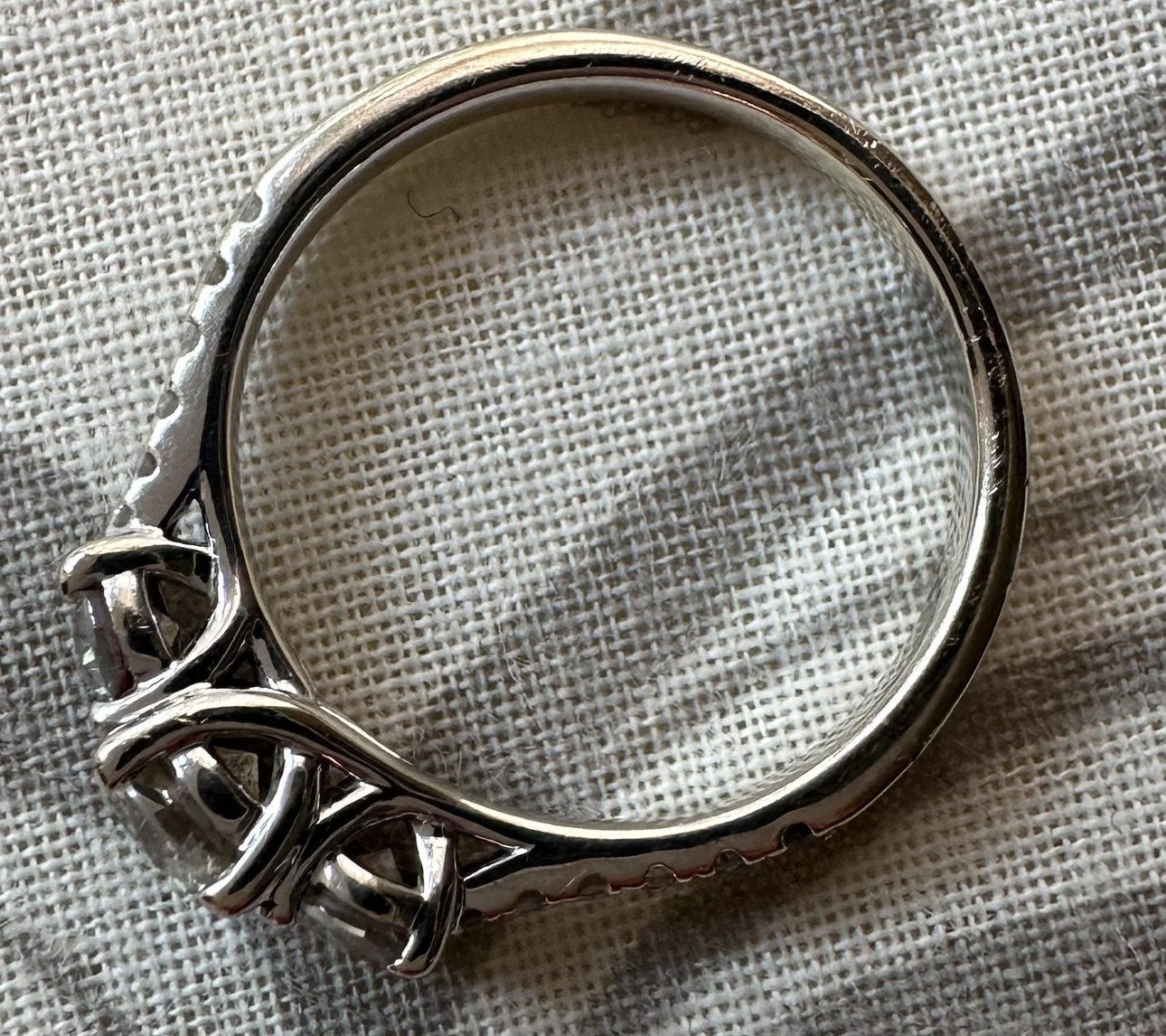 Three-Stone Diamond Engagement Ring - photo 4