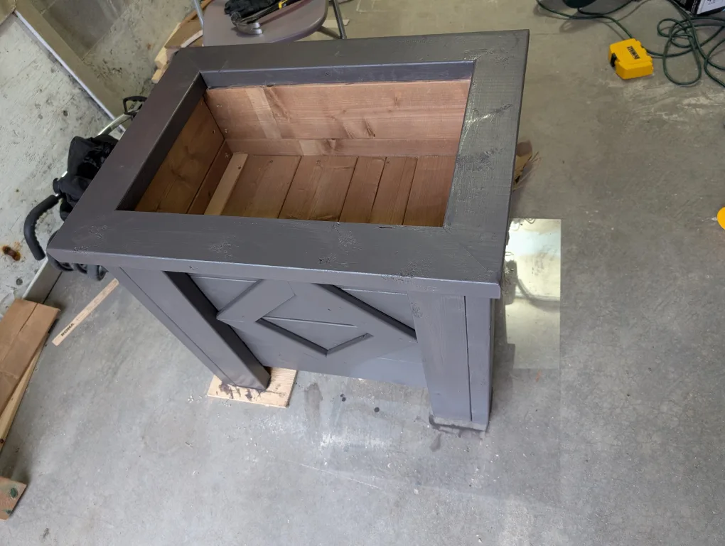 Large, Dark Brown Wooden Planter Box image indicator(2)