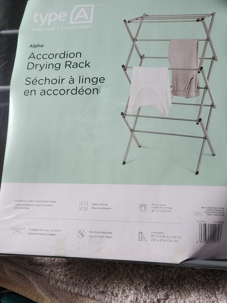 Accordion drying rack