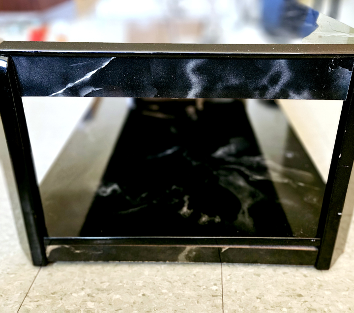 Elegant Black Marble Design Coffee Table on Wheels.💚 - photo 2