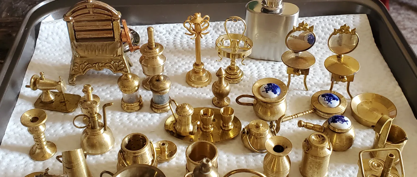 Vintage Miniature Brass Collectibles - Lot of 50+ Pieces image indicator(2)