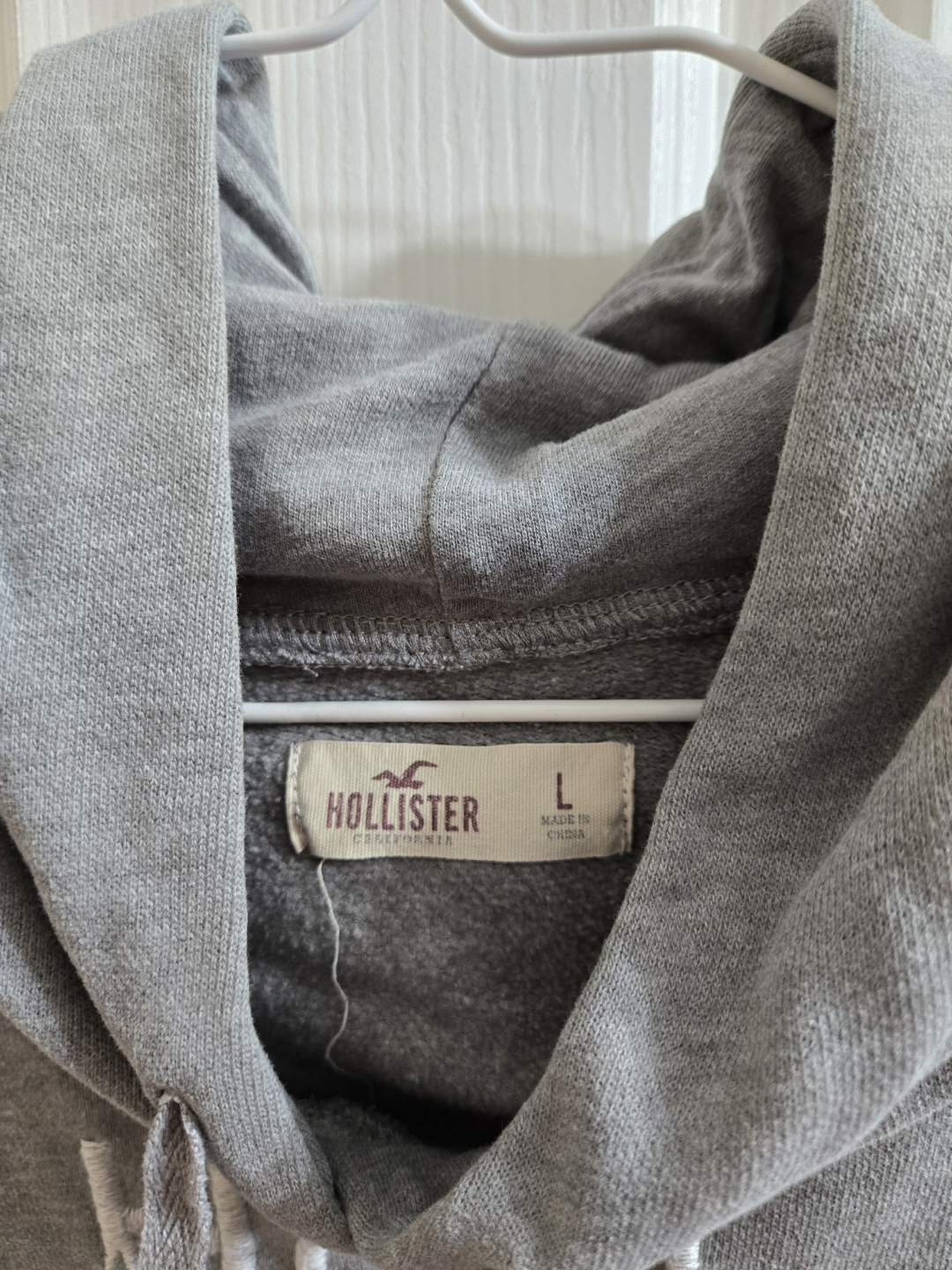 Hollister Grey Hoodie Size Large - photo 2