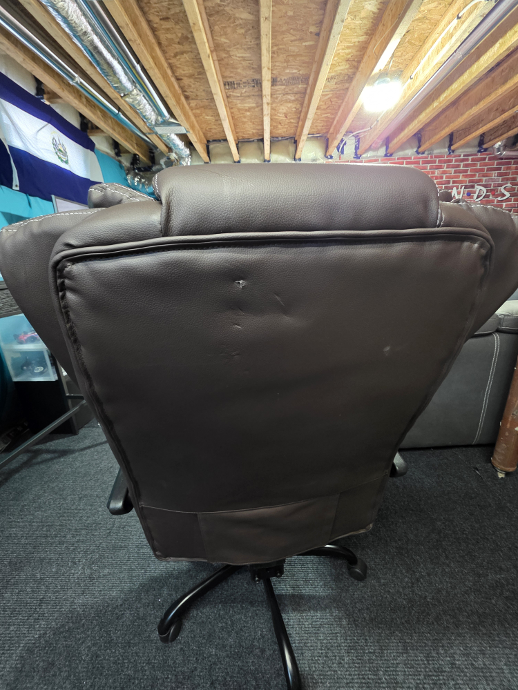 Brown Leather Recliner Office Chair - photo 4