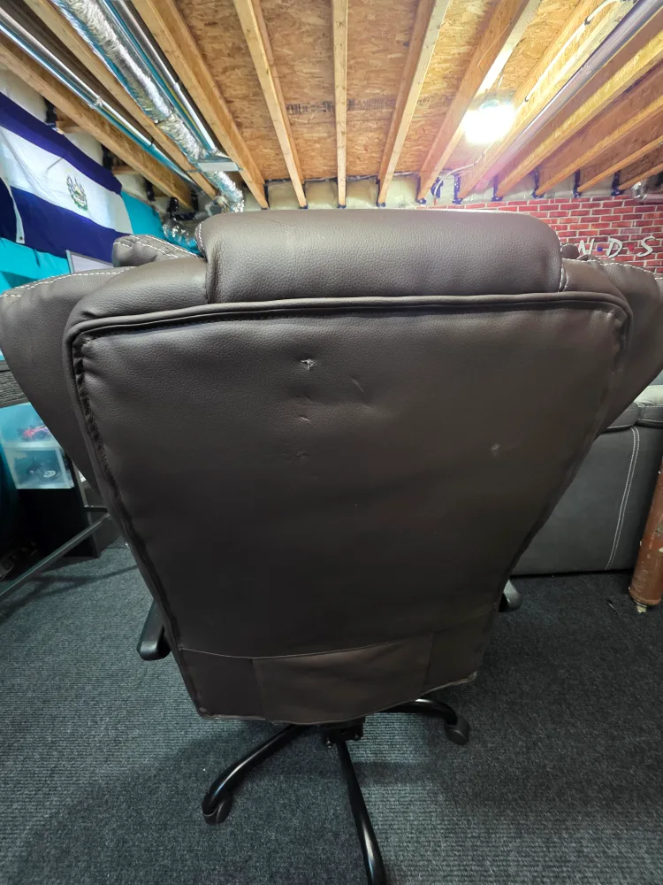 Brown Leather Recliner Office Chair image indicator(4)