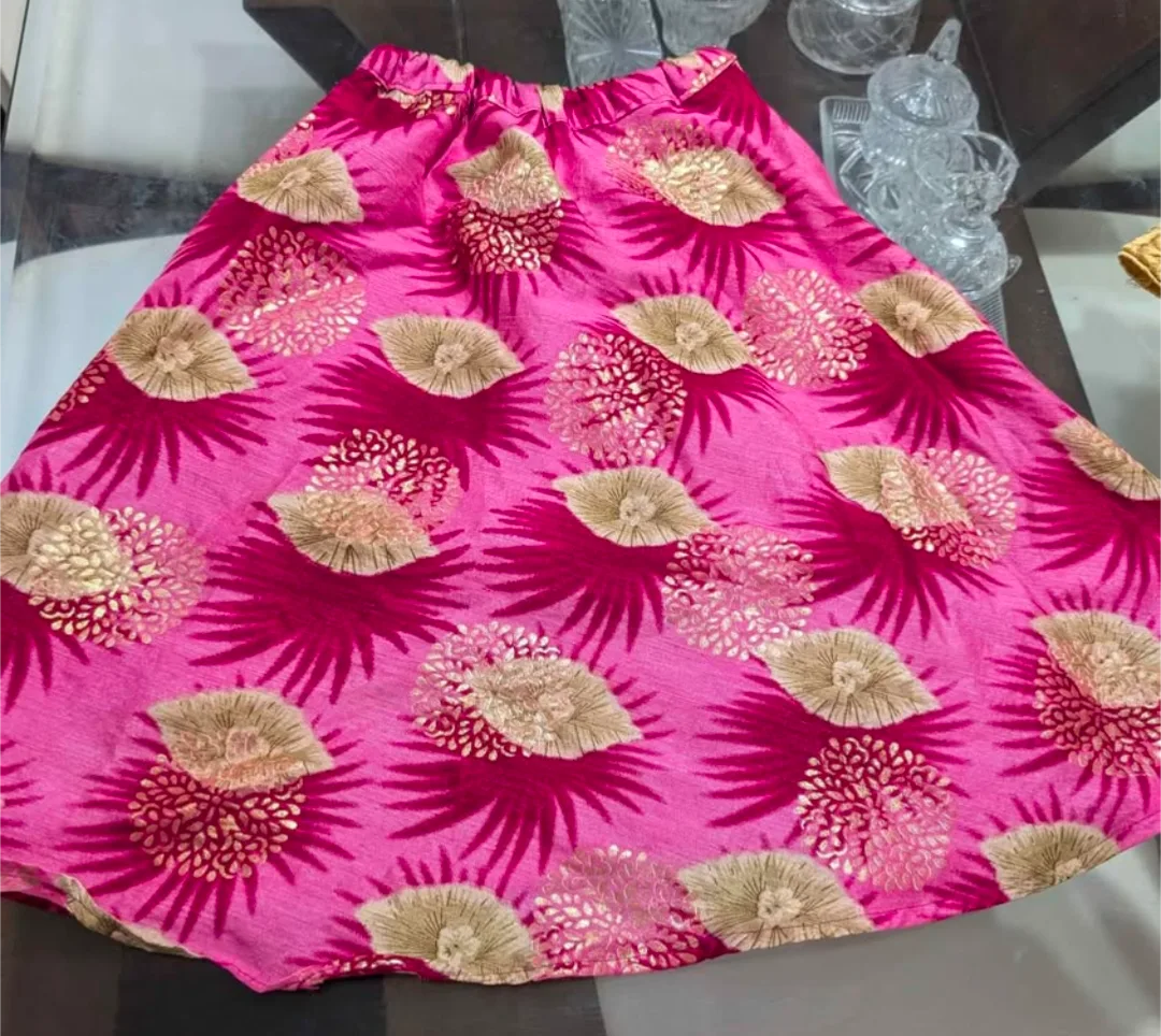 Girls' Embroidered Kurti and Skirt Set - Size 22 image indicator(3)