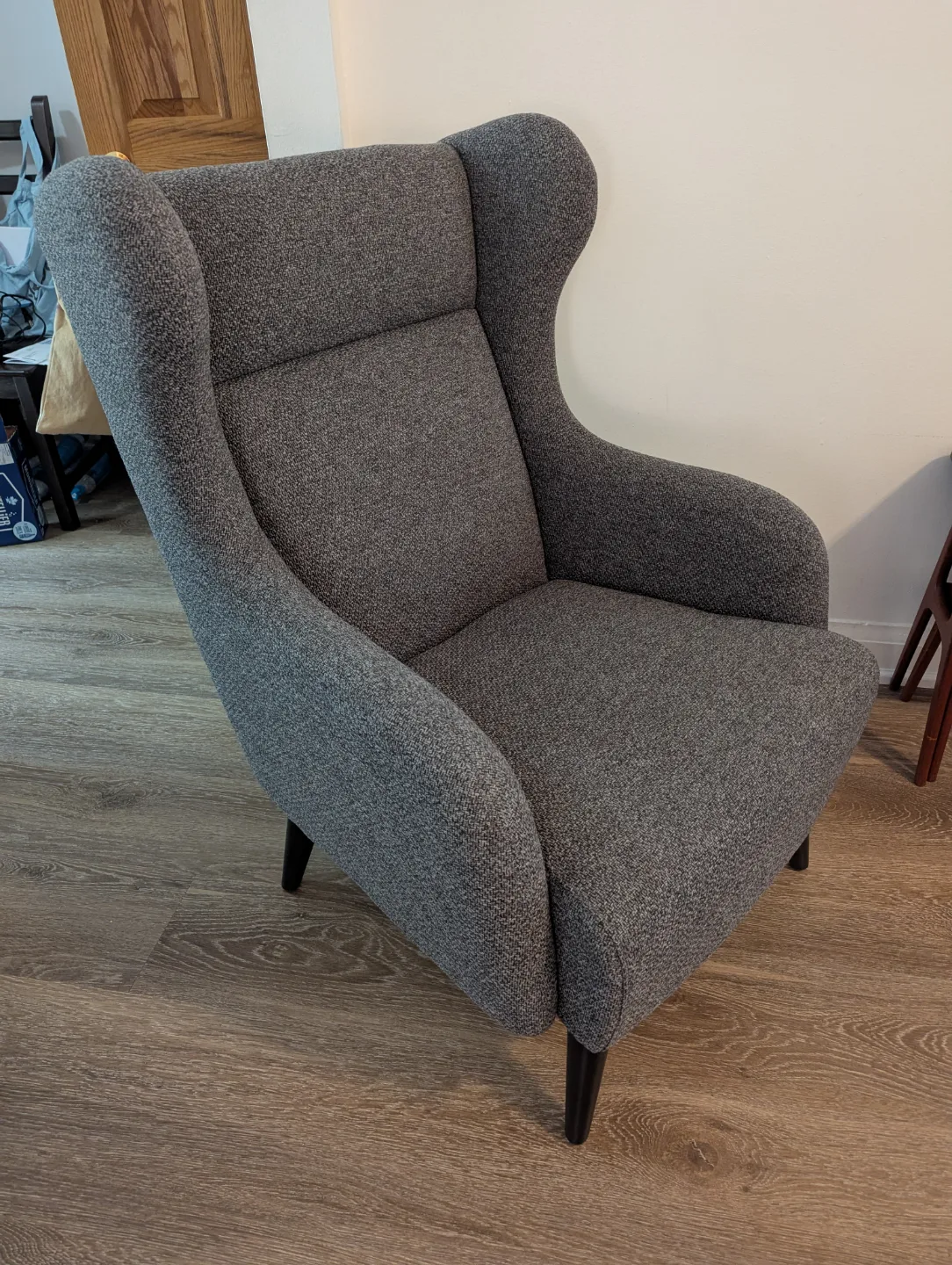 Grey Wingback Accent Chair thumbnail