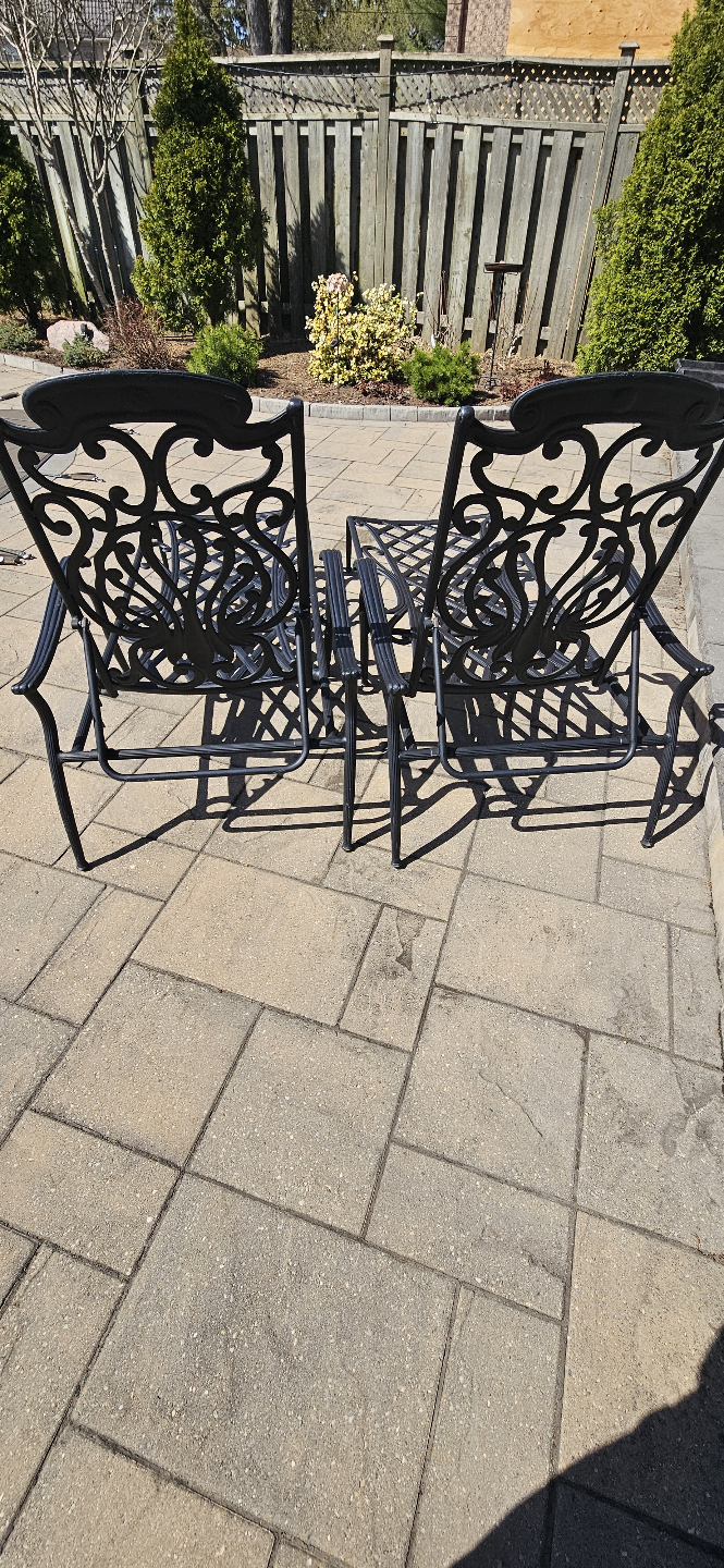 Black Metal Outdoor Lounge Chair - photo 2