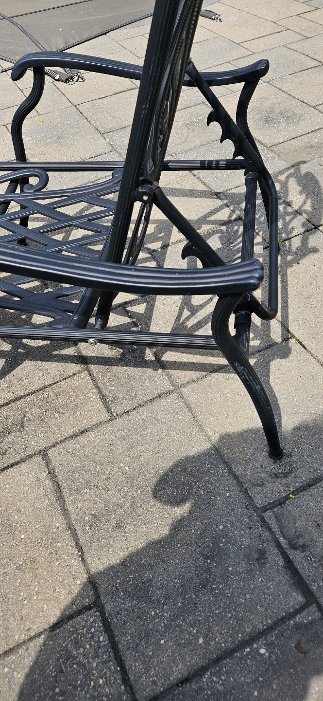 Black Metal Outdoor Lounge Chair - photo 4