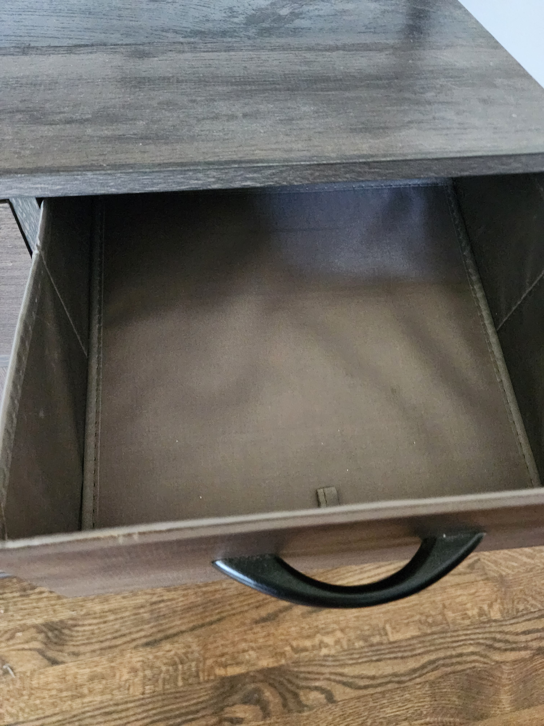 Dark Wood Storage Cabinet with Metal Frame - photo 3