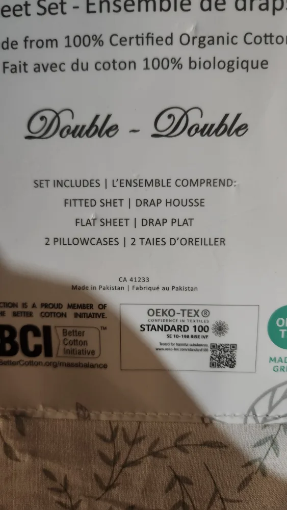 Royal Elegance Organic Cotton Double Sheet Set image indicator(3)