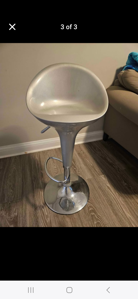 Modern Silver Bar Stool