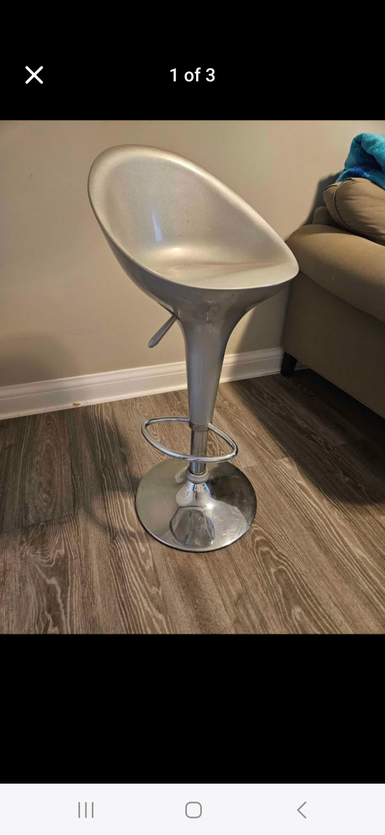 Modern Silver Bar Stool - photo 2