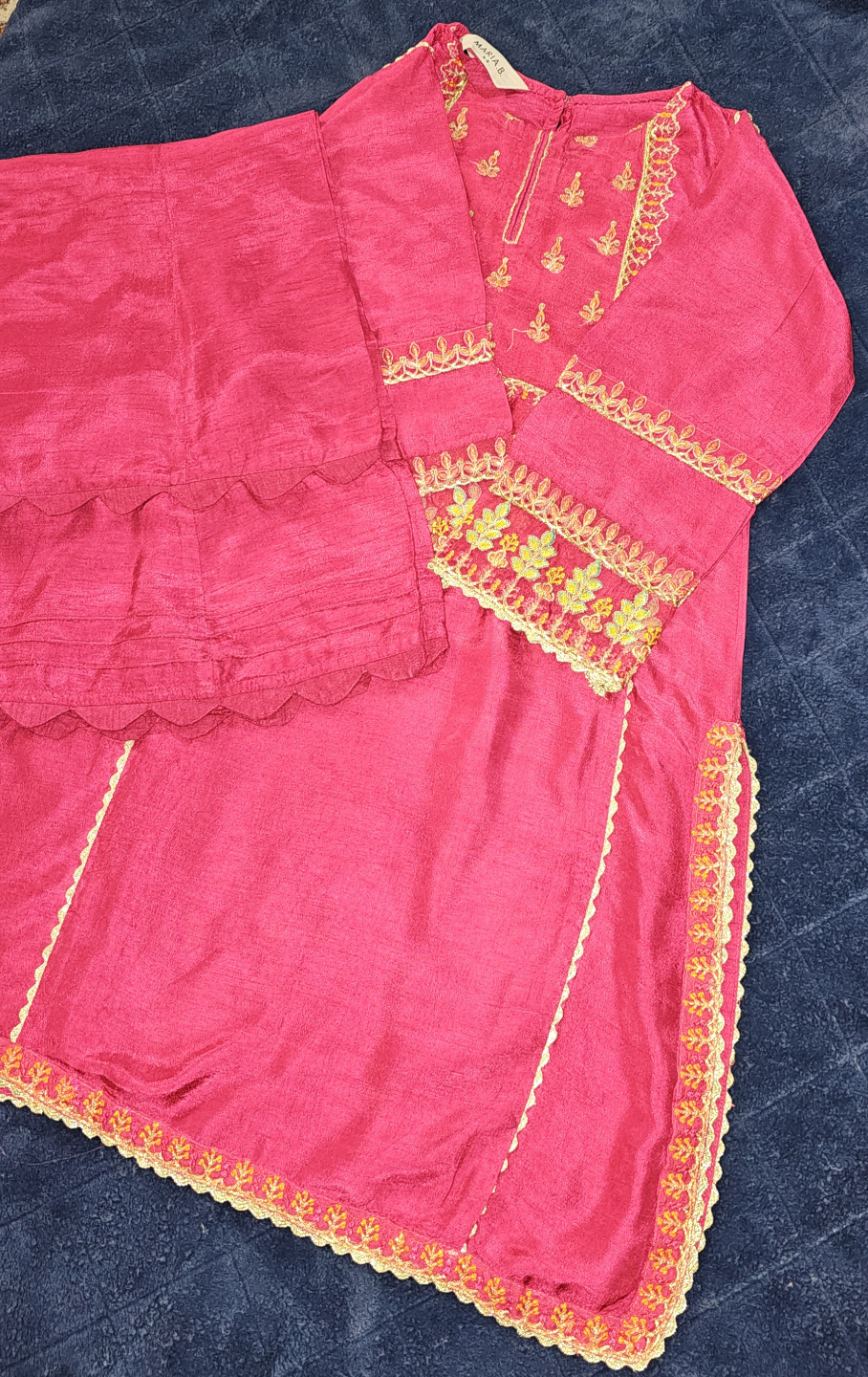 Gorgeous Embroidered Pink girls Shalwar Kameez
