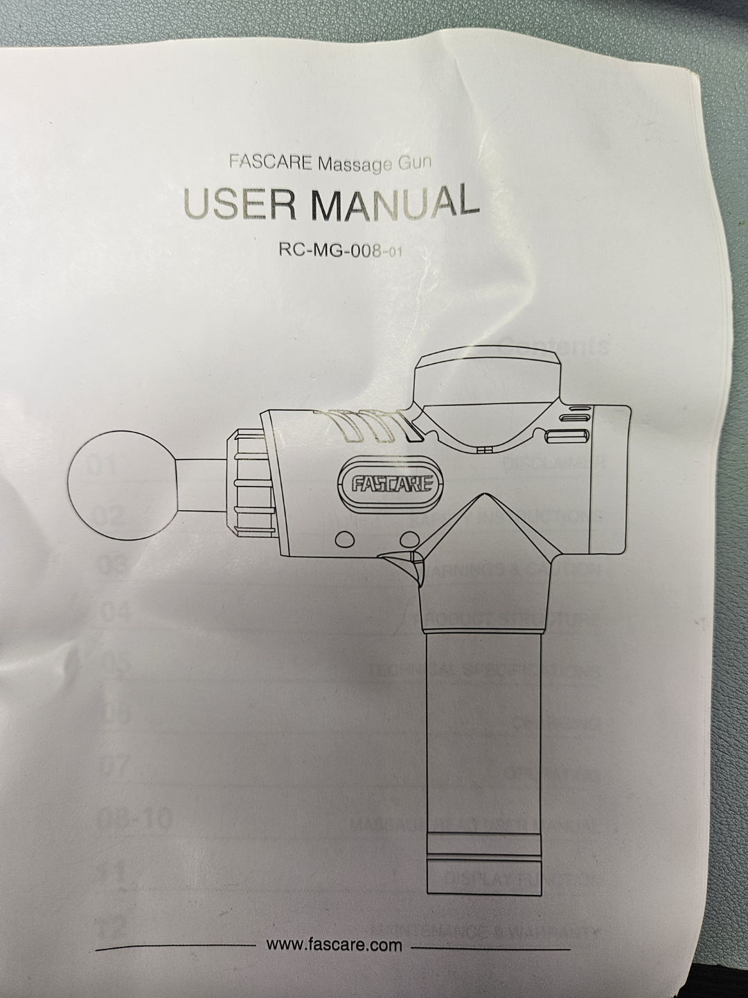 FASCARE Massage Gun with Multiple Heads - photo 2