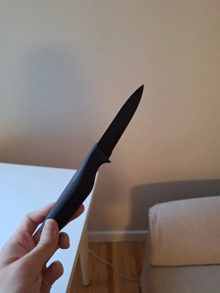 Syvio 12-Piece Black Knife Set with Block image indicator(7)