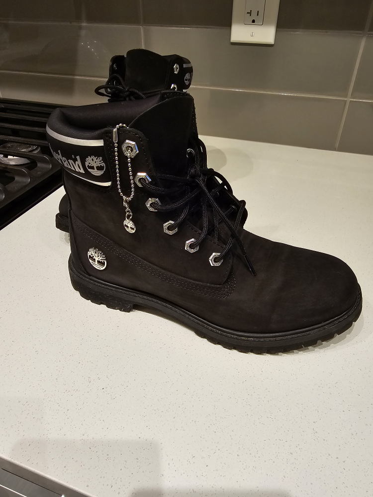 Timberland Black Leather Boots Size 10 - photo 3