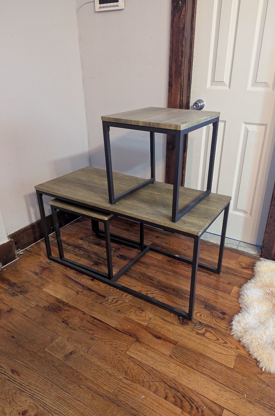 Nested Coffee Table Set - Modern Farmhouse Style