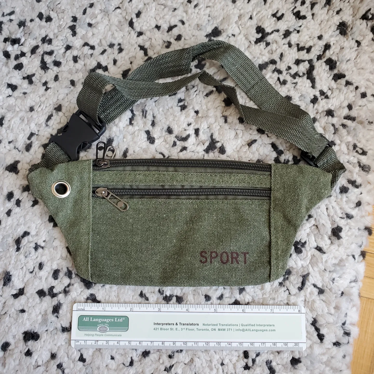 Olive Green Canvas Fanny Pack 💚🌱 image indicator(3)