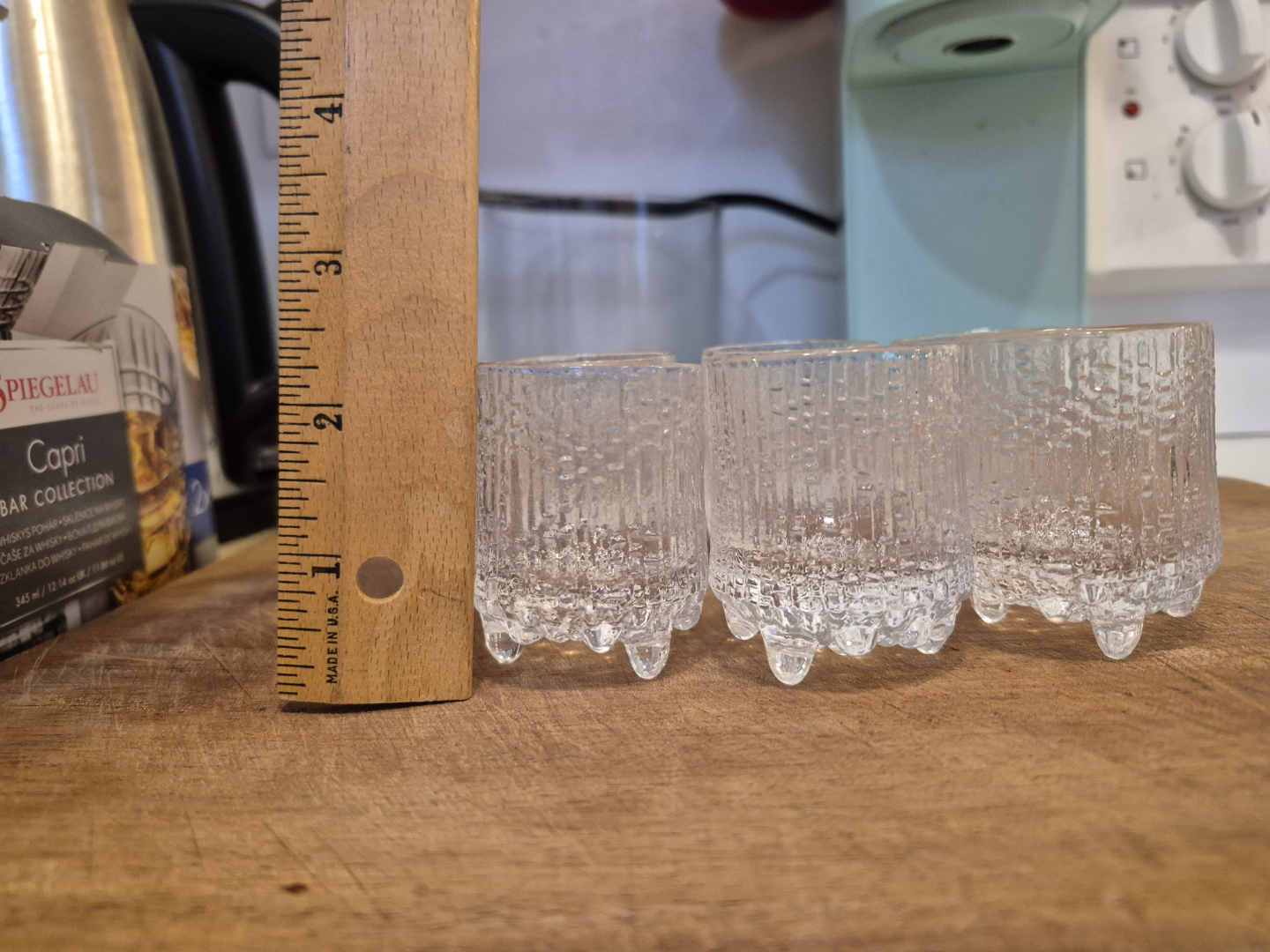 Set of six Iittala Ultima liquer/cordial glasses