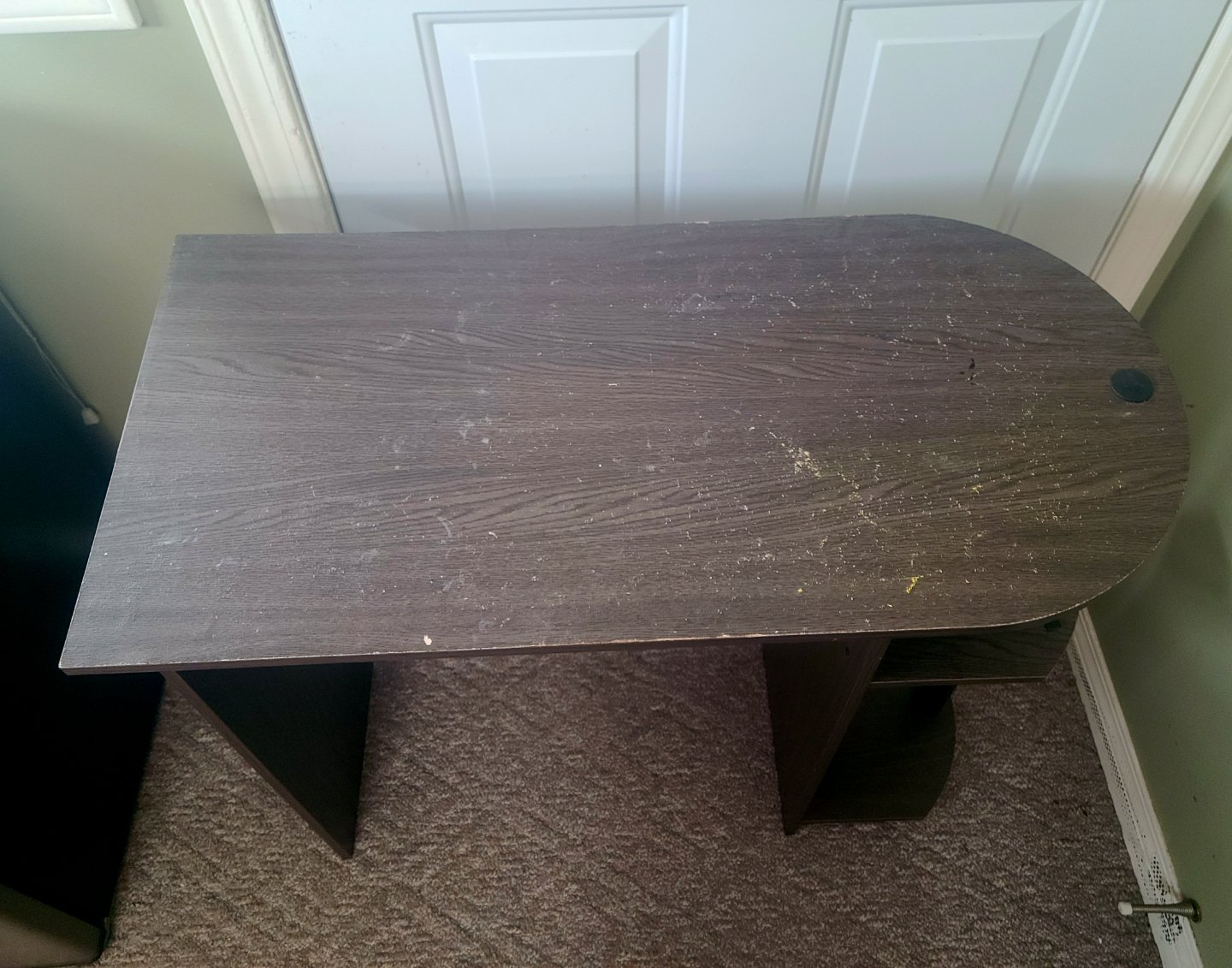 Small Dark Brown Computer Desk - photo 2