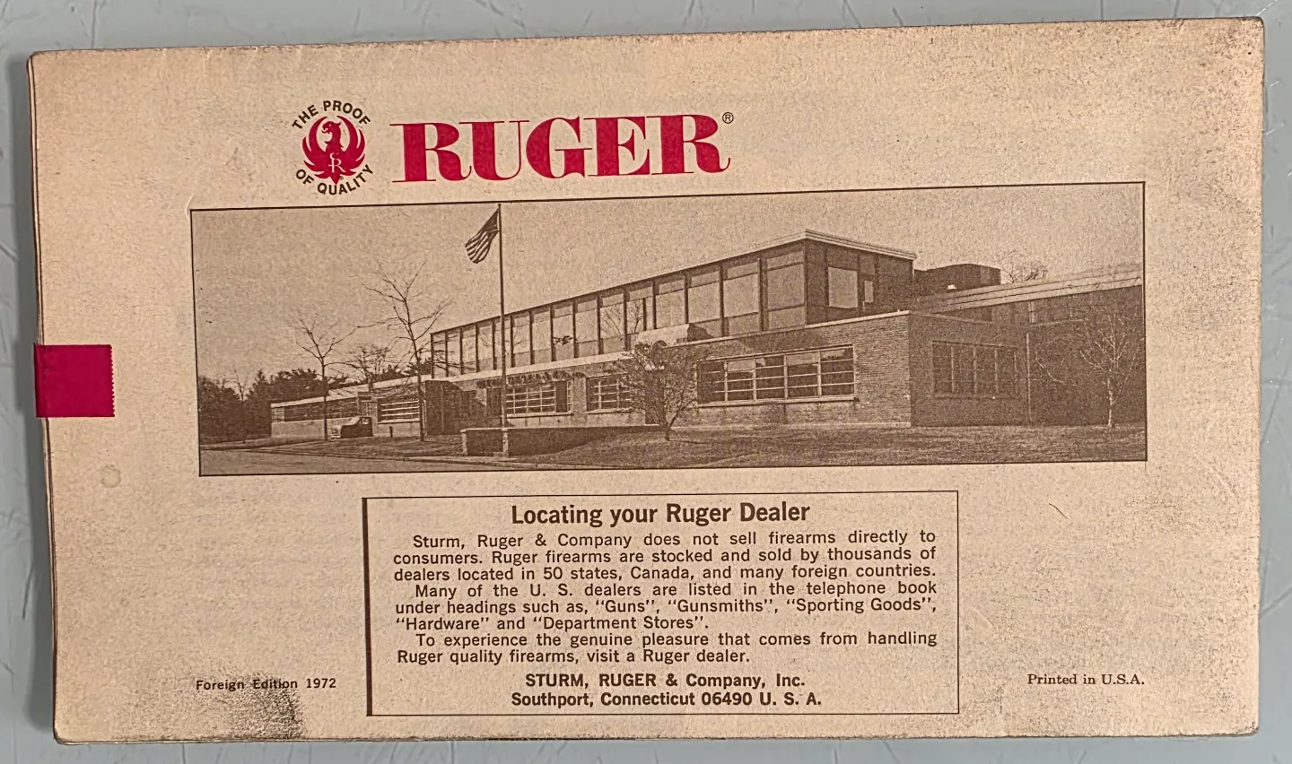 Vintage 1972 Ruger Firearms Catalog image indicator(2)