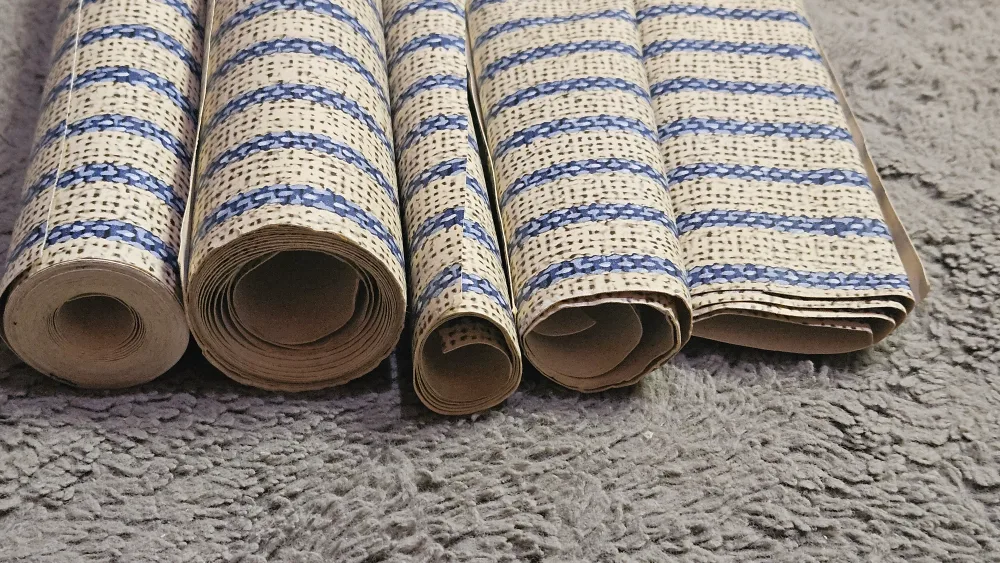 Blue and Beige Striped Wallpaper Rolls image indicator(2)