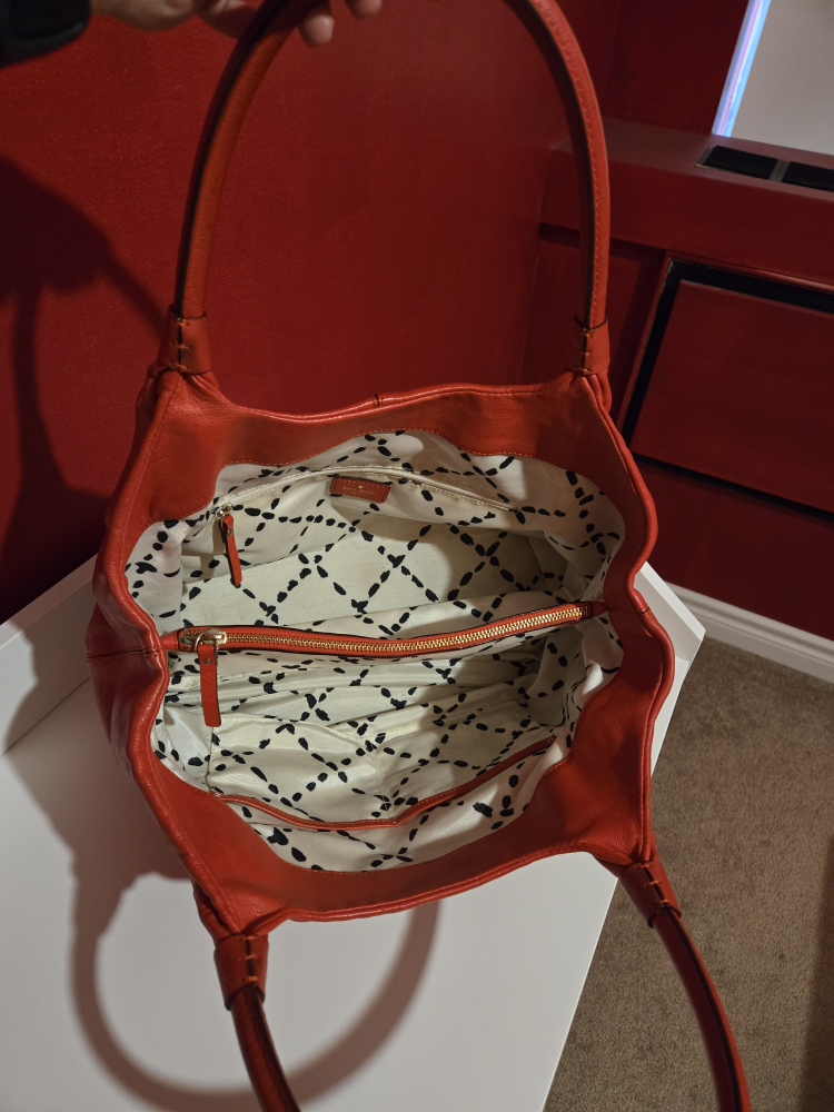Gorgeous Kate Spade Vintage Pink Red Leather Handbag - photo 3