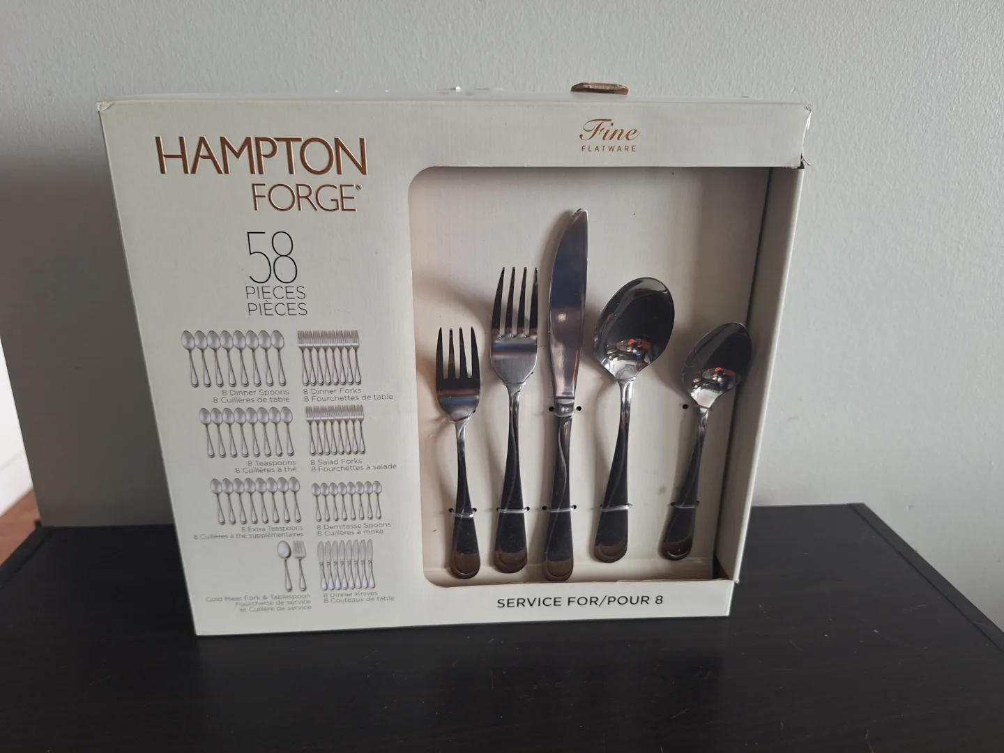 Hampton Forge 58-Piece Flatware Set - Service for 8 thumbnail