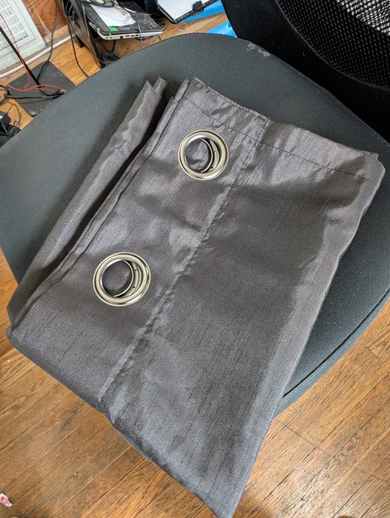 Black Semi Dark Grommet Curtains 54" x 84" image indicator(2)