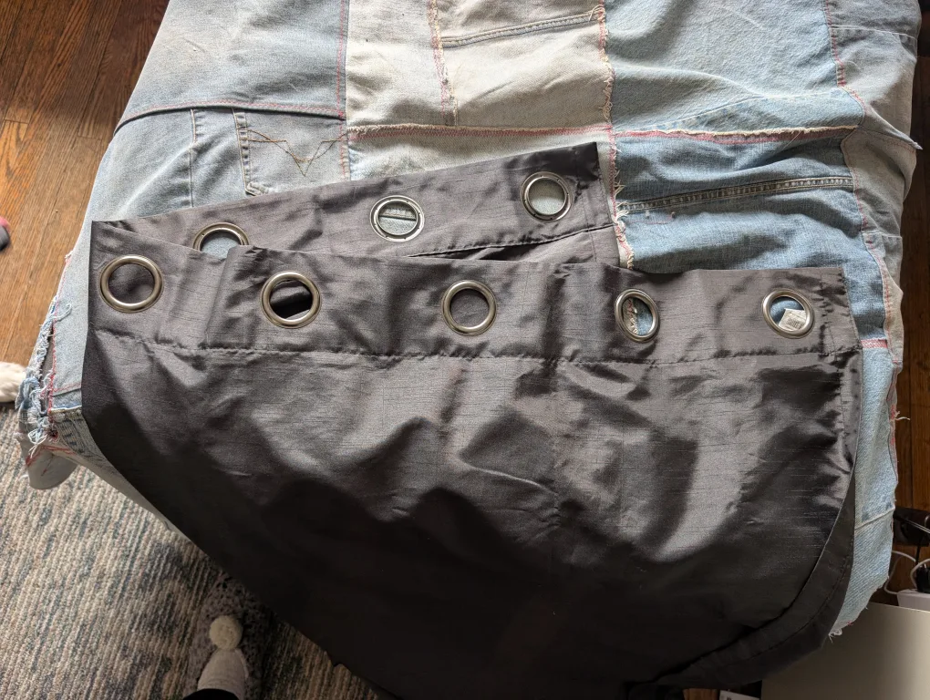 Black Semi Dark Grommet Curtains 54" x 84" image indicator(4)