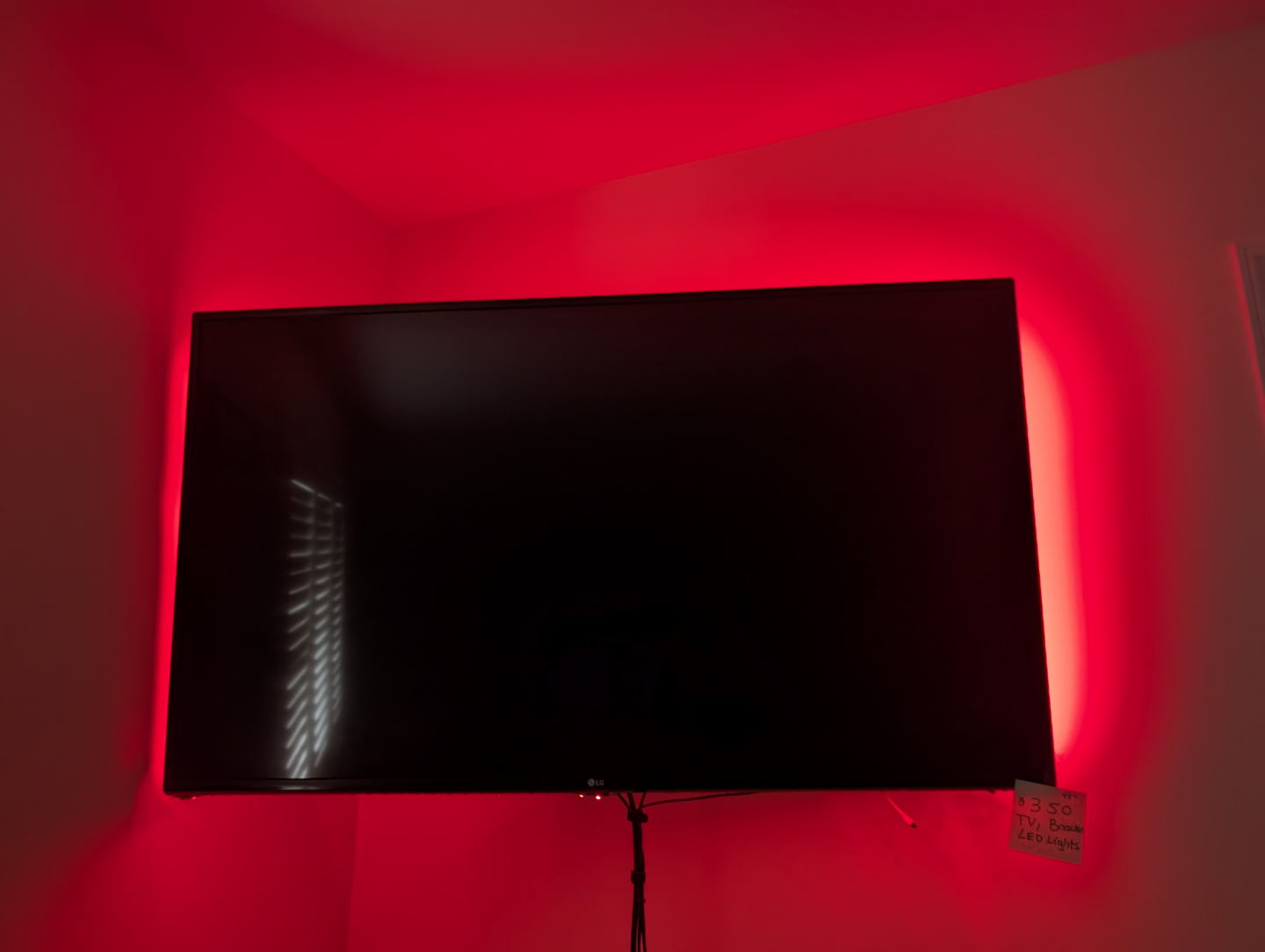49" LG TV with LED lights & mounting bracket & speakers - photo 4