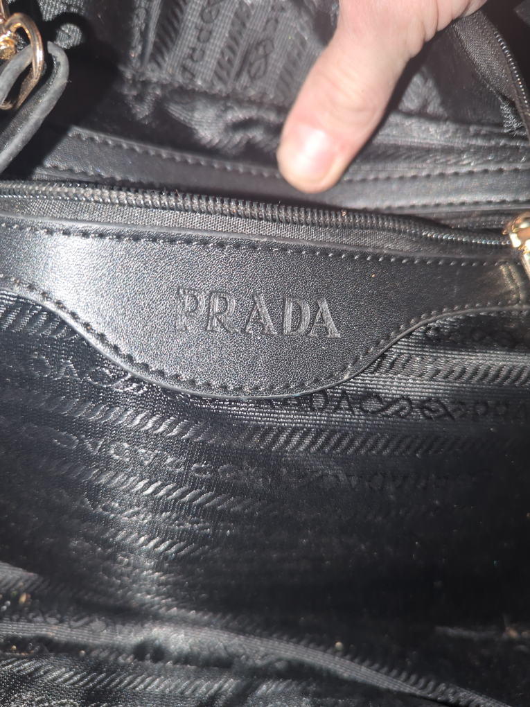 Prada Black Crocodile-Embossed Handbag - photo 3