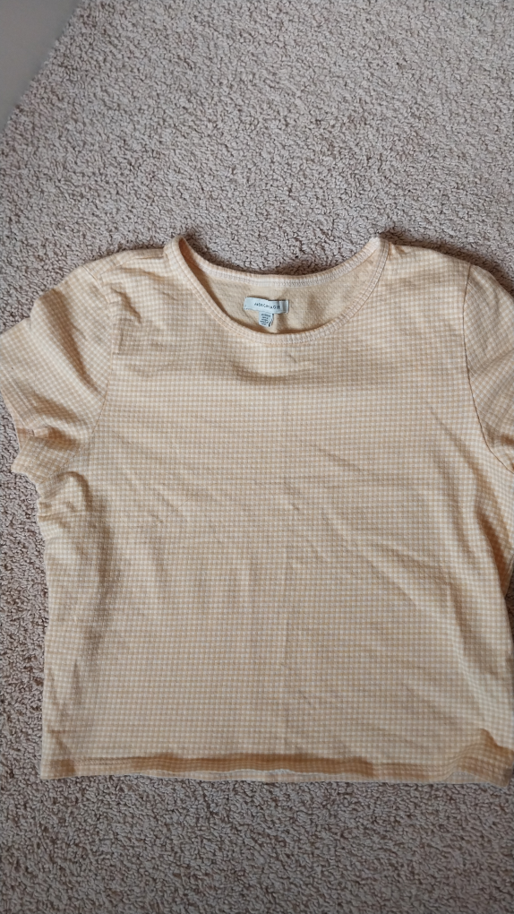 American Eagle Cropped Tee (Orange&White)