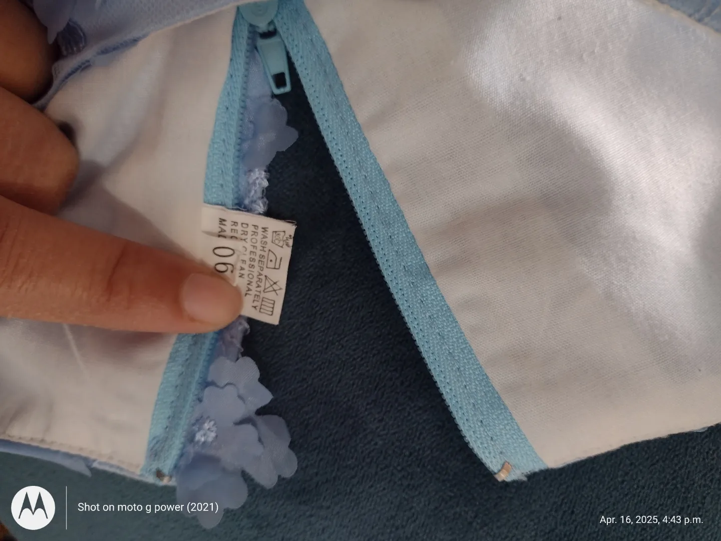 Girls' Light Blue High-Low Flower Girl Dress image indicator(6)