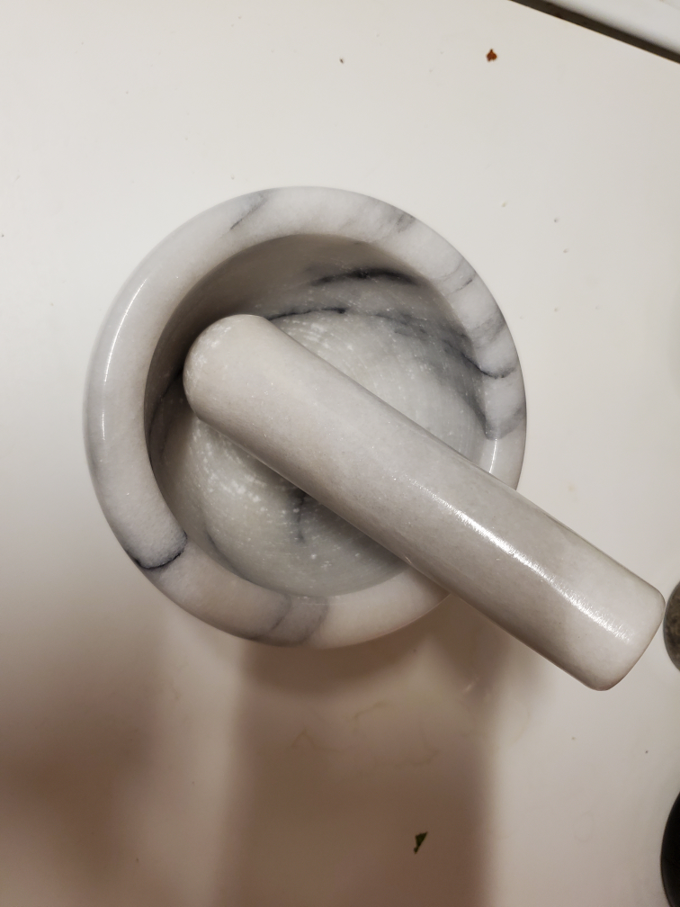 Marble Mortar and Pestle Set