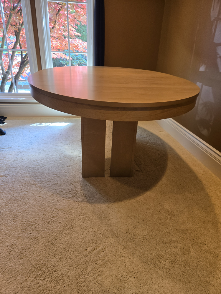 Oval Dining Table and Four Mustard Yellow Chairs - photo 4