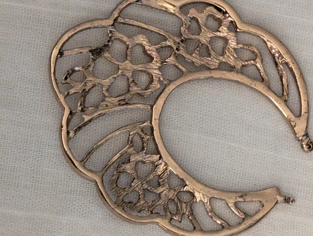 Rose Gold  tone Floral Hoop Earrings image indicator(6)