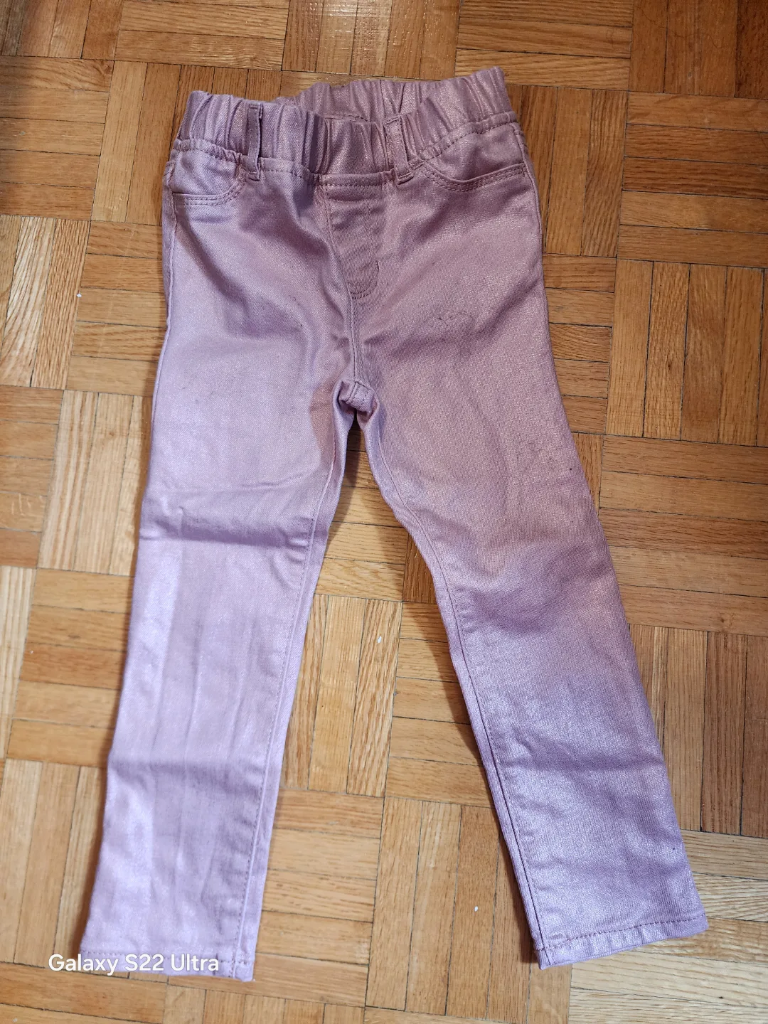 Girls' Pink Metallic Jeggings Size 2T thumbnail