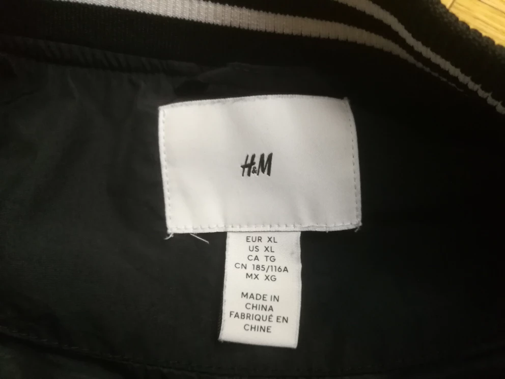 Men's H&M Black Bomber Jacket - Size XL - photo 4