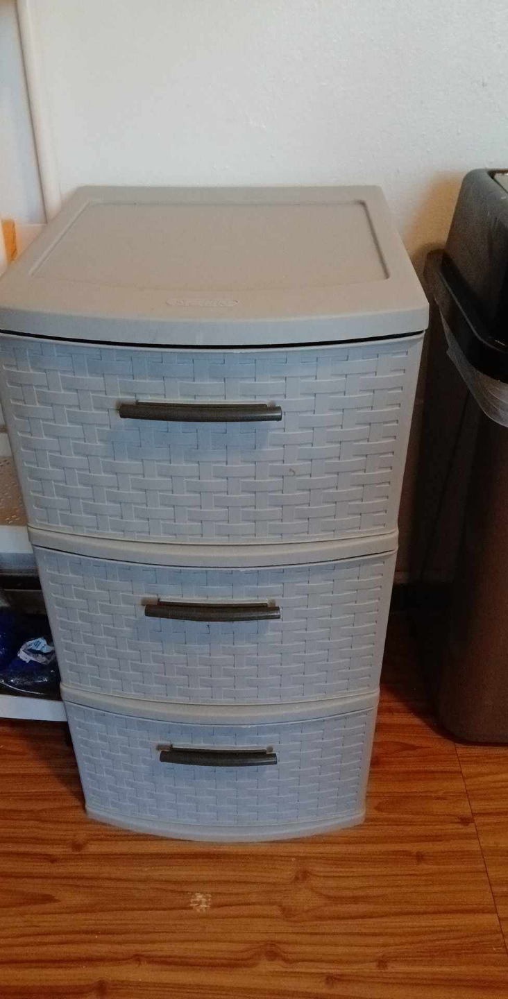 3-Drawer Plastic Storage Organizer