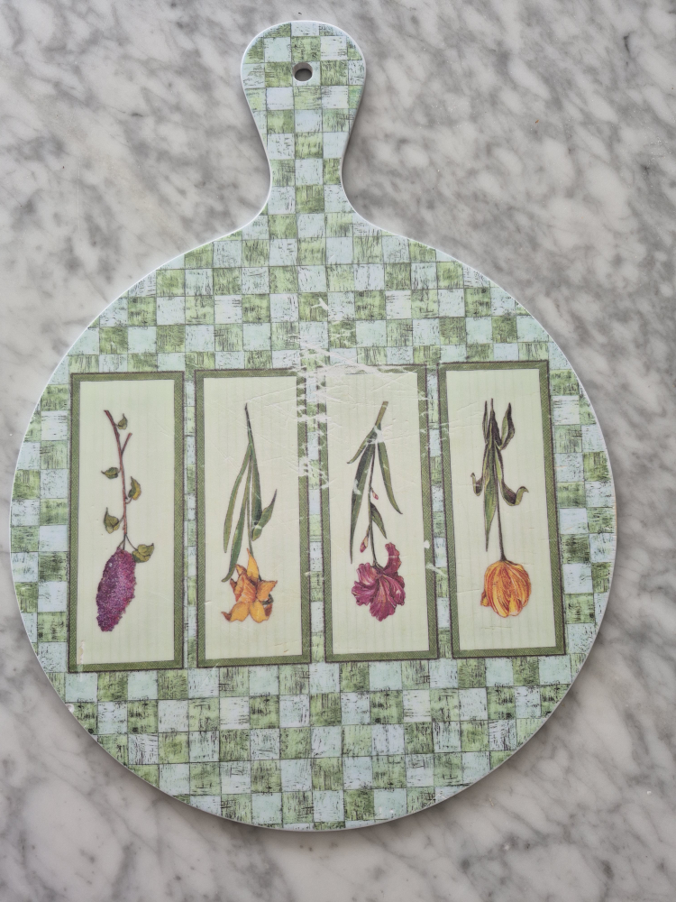 Floral Round Cutting Board💚🥕