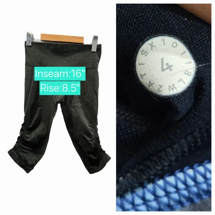 Lululemon Ruched Short Tights + Sports Bra Size 4 image indicator(2)