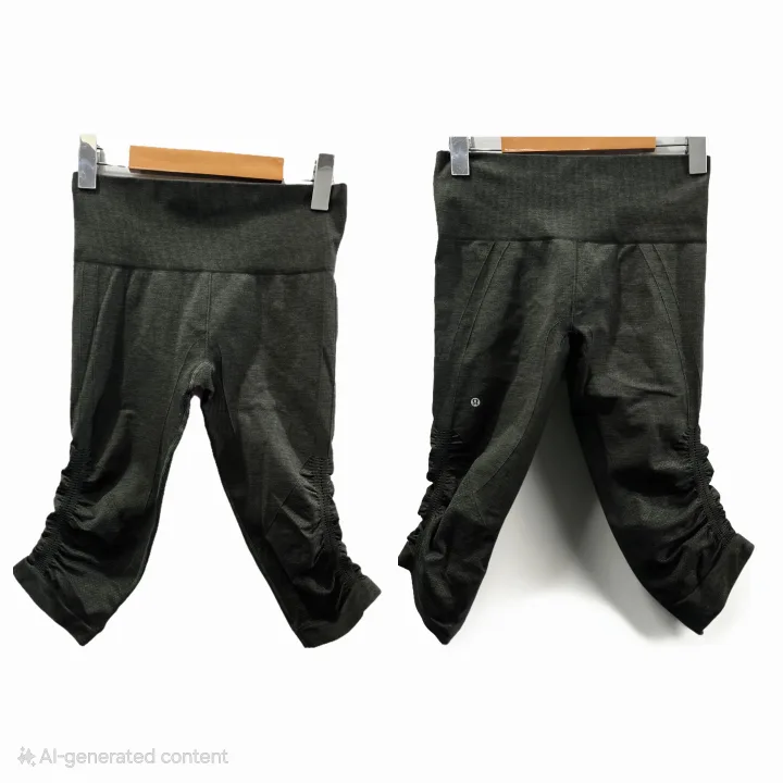 Lululemon Ruched Short Tights + Sports Bra Size 4 image indicator(4)