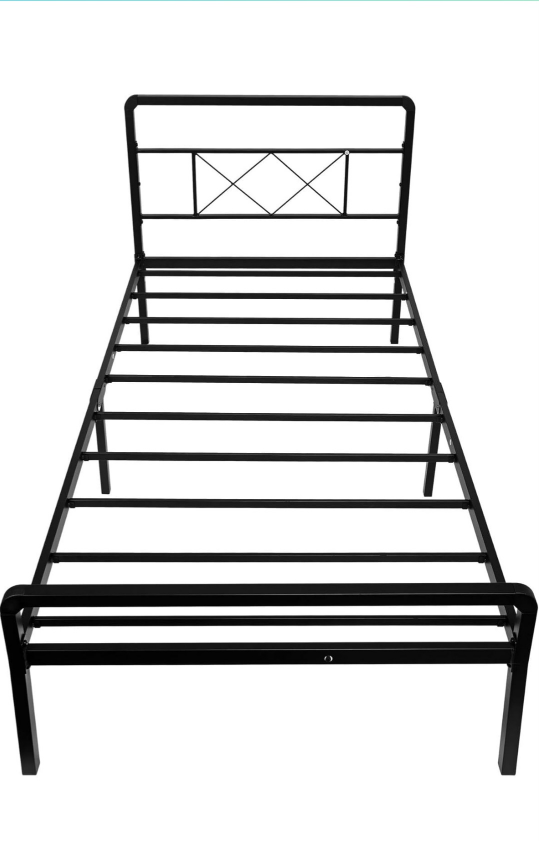 Metal Twin Bed Frame - Black - photo 2