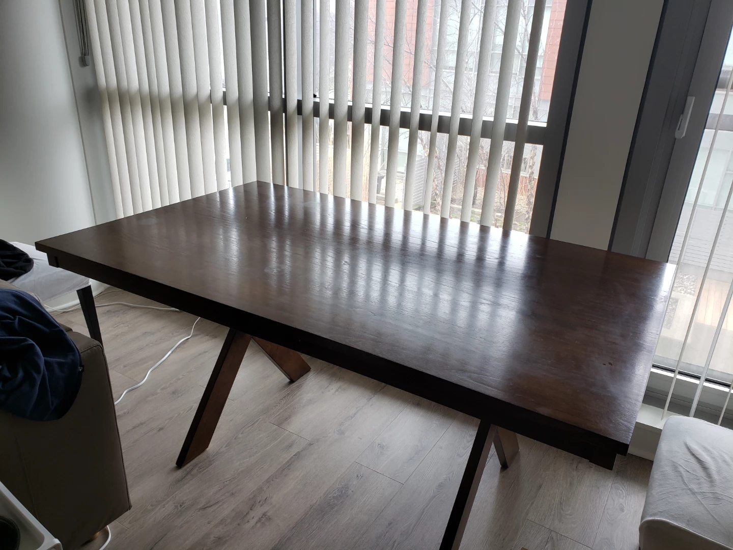 Dark Brown Wooden Dining Table - photo 3