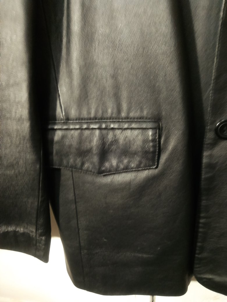 Vintage Leather Men's Blazer Jacket - Size L - photo 2